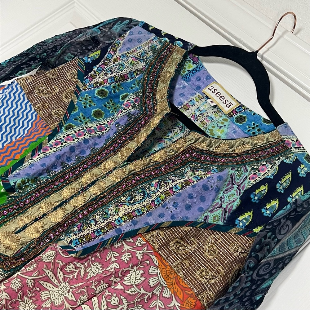 Multicolor Patchwork Women's Dress - image 1